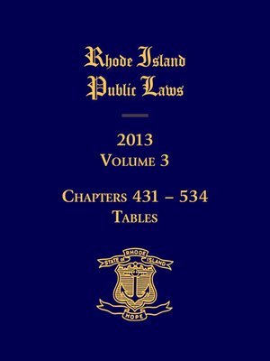 cover image of Rhode Island Public Laws